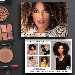 Modèle Acteur 6 Photo Deux Côtés Modèle Carte Comp