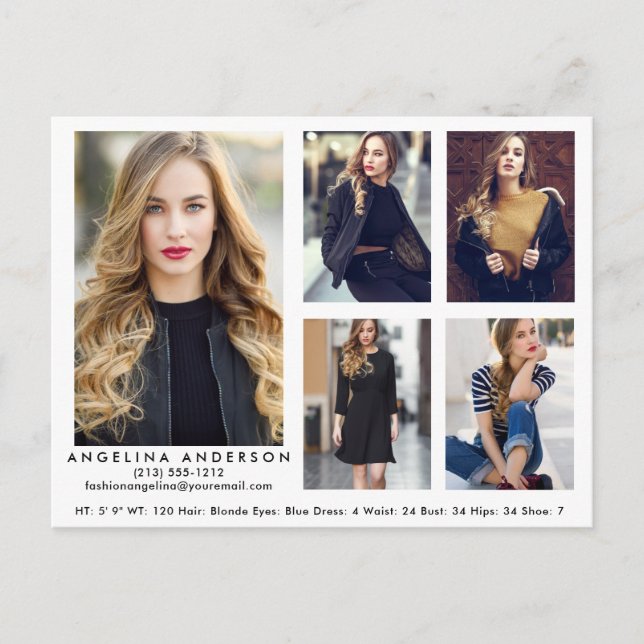 Modèle Acteur Carte Comp 5 Photo Carte Postale W (Devant)