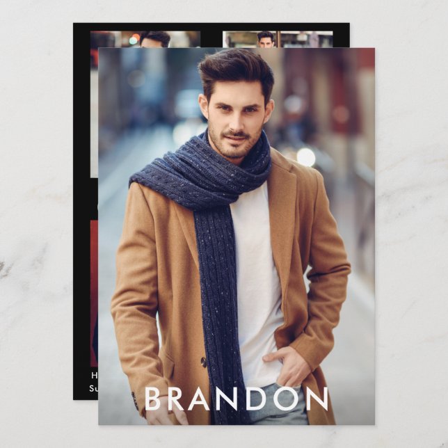 Modèle Acteur Carte Comp Nom Wht - 4 Photo Retour (Devant / Derrière)