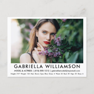 Modèle Acteur Carte Comp Photo Carte postale blanc