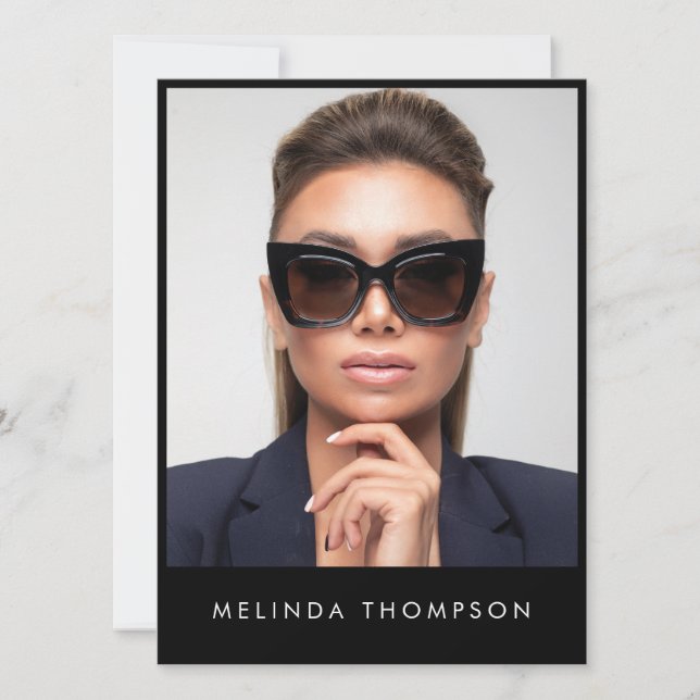 Modèle Acteur Modélisation Carte Comp 5 Photo Noir (Devant)