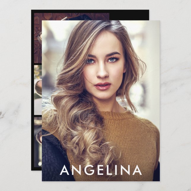 Modèle Acteur Photo Professional Carte Comp Black  (Devant / Derrière)