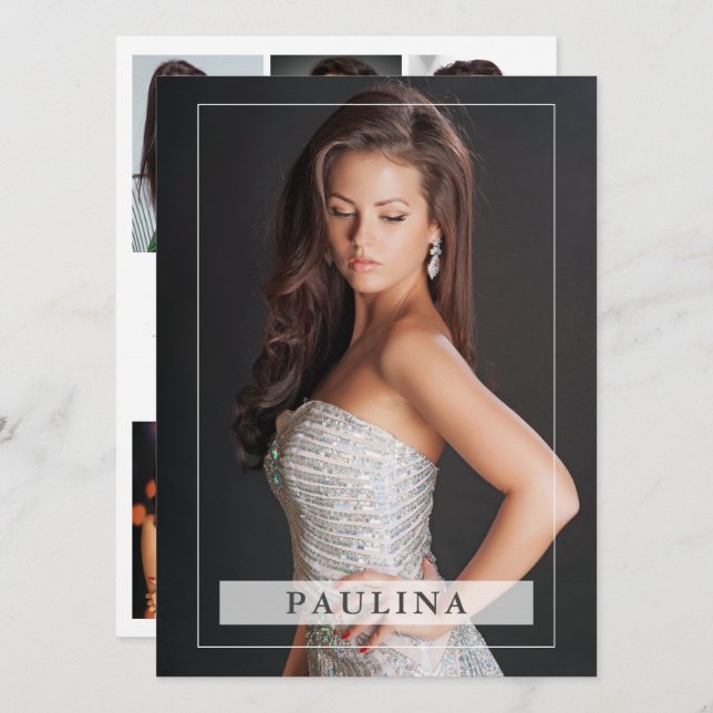 Modèle Acteur Pro 5.5x7.5 Comp Carte Zed 7 Photo (Devant / Derrière)