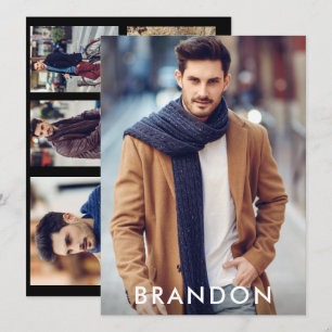 Modèle Acteur Pro Comp Card 5 Photo Retour noir