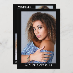 Modèle Actor 3 photo Retour Comp Carte Zed 5x7 noi