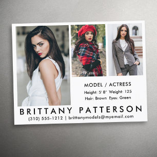 Modèle Actor Comp Card 3 Photo Carte Postale Wht