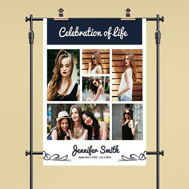 Modèle Affiche de bienvenue funéraire floral (Funeral Welcome Sign)