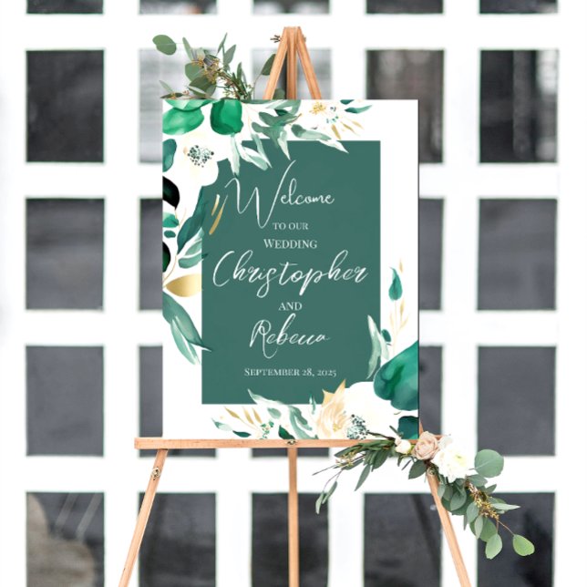 Modèle Affiche de bienvenue mariage, Floral, (Créateur téléchargé)