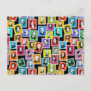Modèle avec portraits des plus grands compositeurs