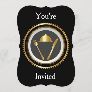 Modèle blanc Invitation du dîner