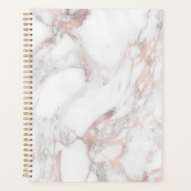 Modèle blanc marbre or Rose sur mesure (Devant)