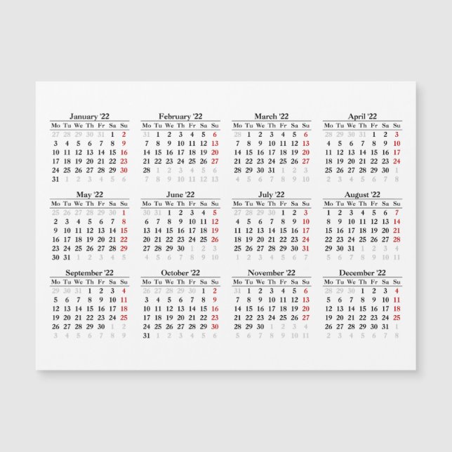 modèle calendrier 2022 (Devant)