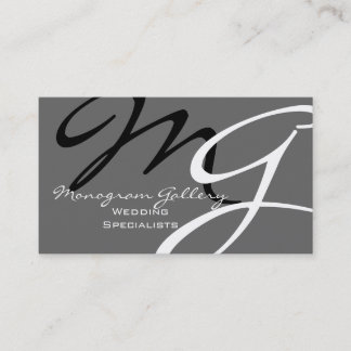 Modèle Carte de visite de Monogramme moderne