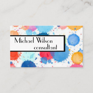modèle carte de visite design aquarelle personnali