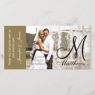 Modèle Carte photo du Merci Mariage d'or