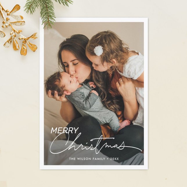 Modèle Carte photo minimaliste Joyeux Noël (Créateur téléchargé)