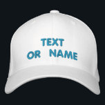 Modèle Casquette de baseball brodé personnalisé<br><div class="desc">Choisissez Polices et Couleur - Concevez votre propre Casquette de baseball personnalisé et simple - Ajoutez votre texte - Nom - Entreprise / Numéro / Lettre / Slogan - Tagline / ou Site, Téléphone, E-mail, Poignée de médias sociaux / Plus - Choisissez votre couleur / Taille / Polices - Faites...</div>