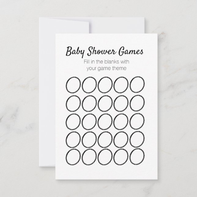 Modèle circulaire de jeu pour Baby Shower (Devant)