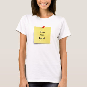 Modèle collant de T-shirt de note - ajoutez votre