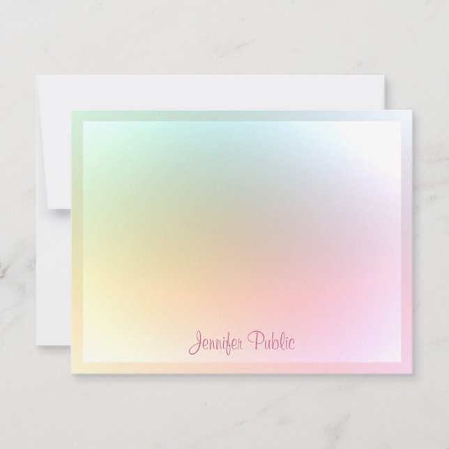 Modèle coloré tendance Calligraphes Texte de scrip (Devant)