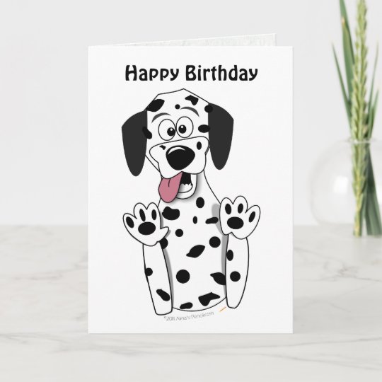 Modele Dalmatien De Carte D Anniversaire De Chien Zazzle Fr