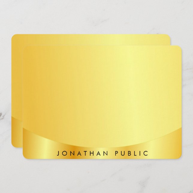 Modèle d'apparence métallique Faux Or glamour (Devant / Derrière)