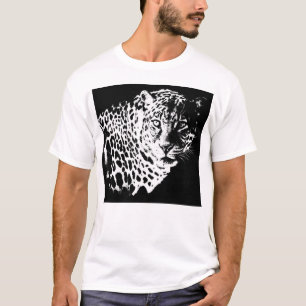 Modèle d'art pop tête de léopard Élégant T-Shirt b