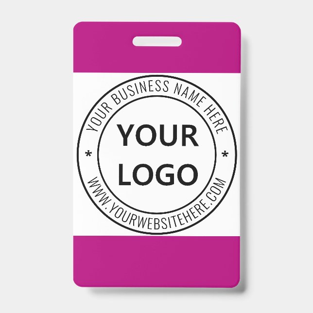 Modèle de badge commercial avec logo et texte de v (Avant)