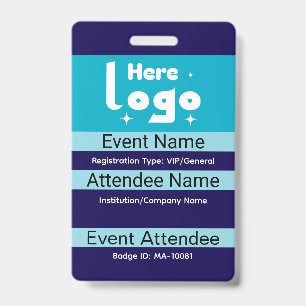 Modèle de badge de conférence et d'exposition pers