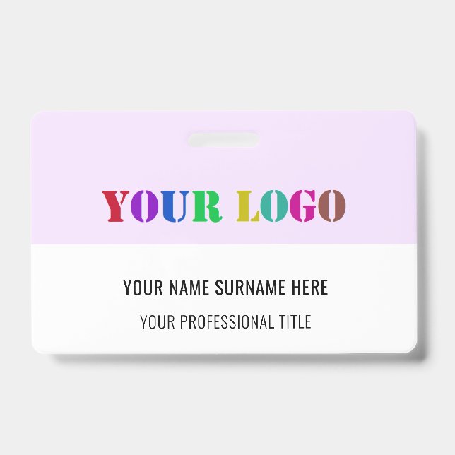 Modèle de badge de nom de logo d'entreprise à conc (Avant)