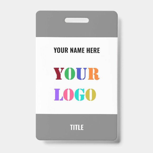 Modèle de Badge de Nom de Logo d'Entreprise Person (Avant)