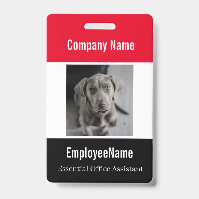 Modèle de badge d'employé de photo personnalisé ro (Avant)