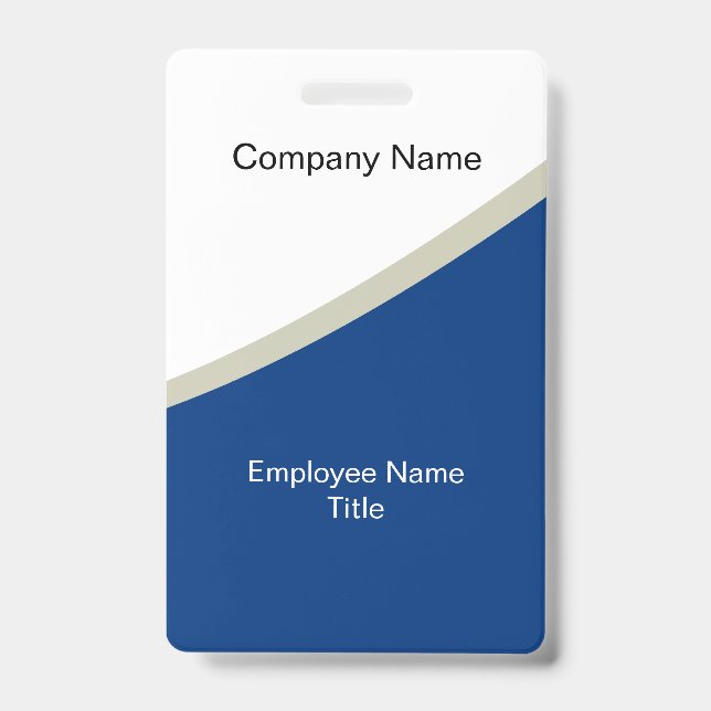 Modèle de badge d'employé d'entreprise élégant mod (Avant)