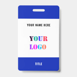 Modèle de badge d'entreprise avec nom de titre de
