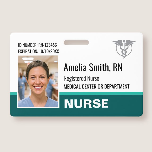 Modèle de badge d'identification infirmière avec l (Créateur téléchargé)