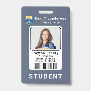 Modèle de badge d'identité étudiant universitaire