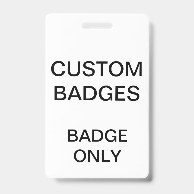 Modèle de BADGE personnalisé vierge (Avant)