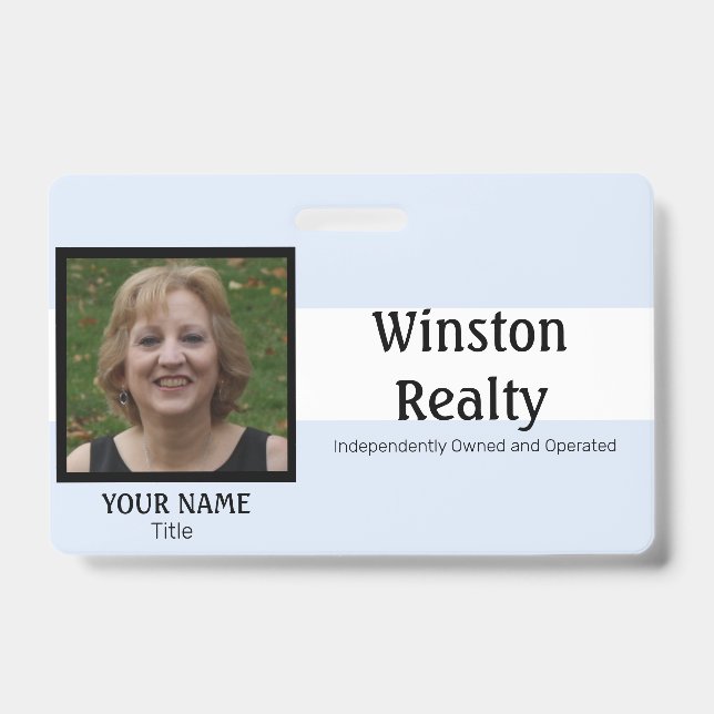 Modèle de badge professionnel avec carte d'identit (Avant)