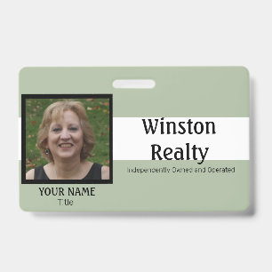 Modèle de badge professionnel avec carte d'identit