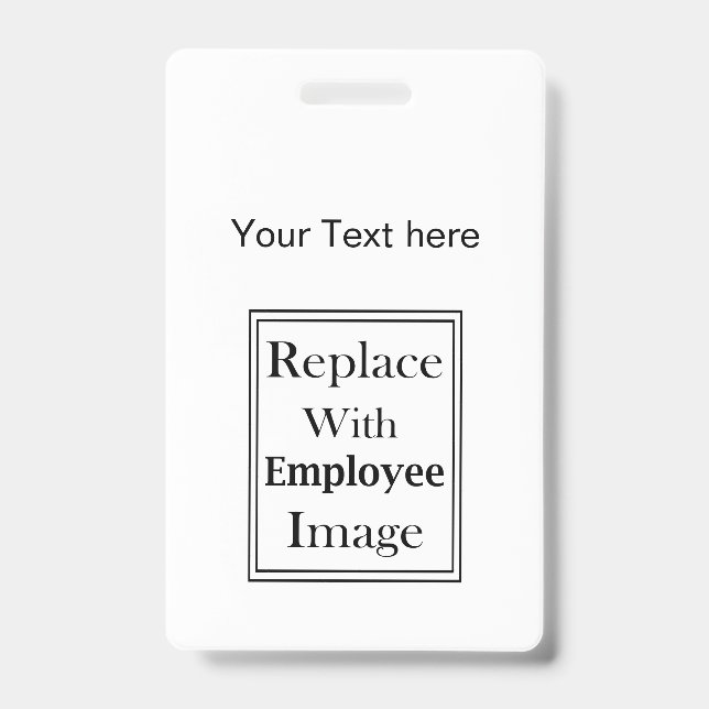 Modèle de badges de nom d'employé de budget (Avant)