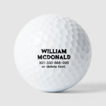 Modèle de balle de golf avec nom personnalisé DÉTÉ