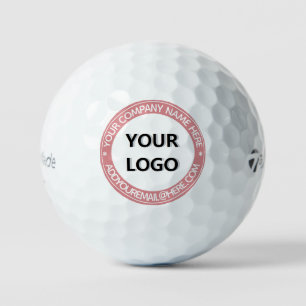 Modèle de balles de golf avec logo et texte person