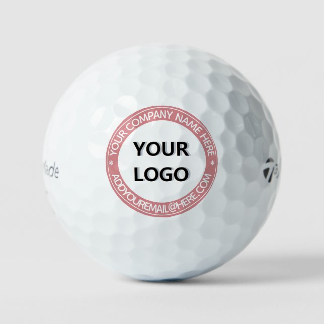 Modèle de balles de golf avec logo et texte person (Recto)