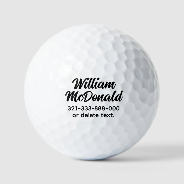 Modèle de balles de golf personnalisées au nom SCR (Recto)