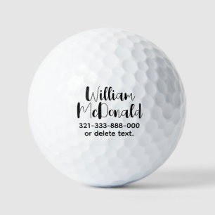 Modèle de balles de golf personnalisées avec nom S