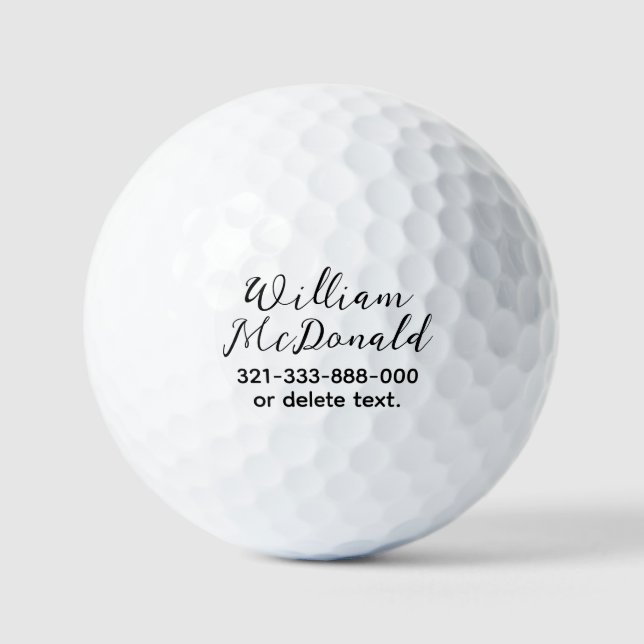 Modèle de balles de golf personnalisées avec nom S (Recto)