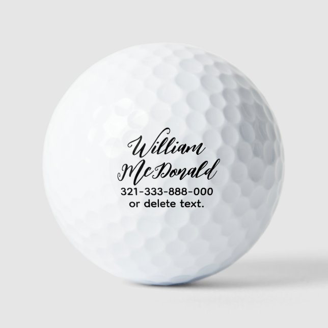 Modèle de balles de golf personnalisées avec nom S (Recto)