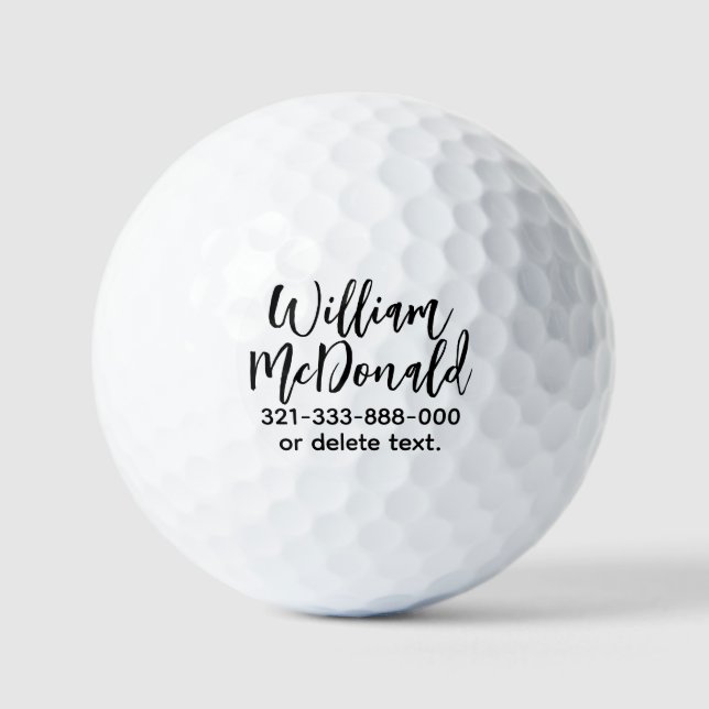 Modèle de balles de golf personnalisées avec nom S (Recto)