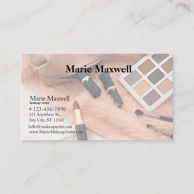 MODÈLE DE BASE CARTE DE VISITE MAKEUP ARTIST (Devant)