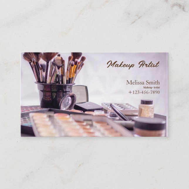 MODÈLE DE BASE CARTE DE VISITE MAKEUP ARTIST (Devant)